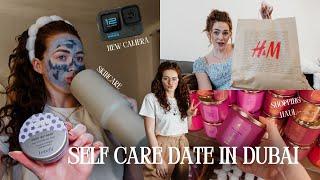 SOLO SELF CARE DATE IN DUBAI  H&M Haul Bath & BorthWorks GoPro12 Benefit Clay Mask InsideOut 2