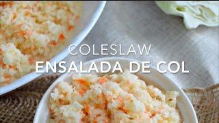 ENSALADA DE COL CREMOSA tipo KFC coleslaw - Recetas fáciles Pizca de Sabor