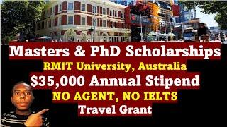 NO IELTS NO Agent Australian MSc & PhD Scholarships $34000 Stipend & Travel Grant