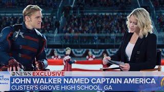 Captain America John Walker  interview - Scene  Falcon and the Winter Soldier  1x02  Disney+