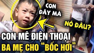 Thấy con MÊ ĐIỆN THOẠI cha mẹ phối hợp DIỄN KỊCH khiến cậu bé RÉN NGANG  Tin 3 Phút