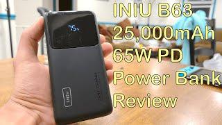 INIU B63 25000mAh 65W PD Power Bank Review