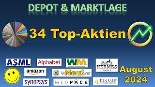 Die besten Aktien 2024 - 34 Top-Aktien im Check - August 2024  #asml #amazon #ferrari #visa #msci