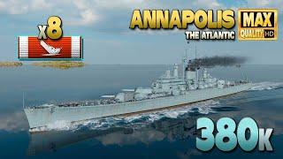 Heavy cruiser Annapolis 8 ships destroyed on map The Atlantic - World of Warships