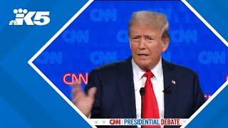 2024 presidential debate Trump blames Biden for border crisis crime