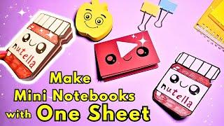 origami notebooks nutella with two sheet of paper mini stationery at home 2023