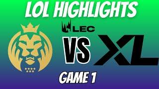 MAD vs XL - 2023 LEC Season Finals - Highlights - GAME 1