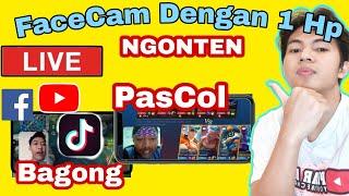 CARA Live FaceCam Dengan 1 Hp di TikTok FB YouTube Twitch - Live FaceCam Seperti PasCol Bagong