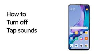 How to Turn off Tap sounds