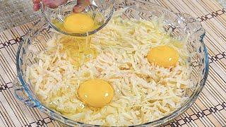 Potato and egg Fast breakfast in 5 minutes.  Super simple and delicious potato recipe