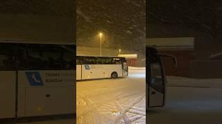 Just regular driving conditions in Norway during winter ️ #volvo #winter #bus