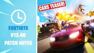 Fortnite V13.40 Patch Notes All New Fortnite Cars Teaser - Fortnite Battle Royale