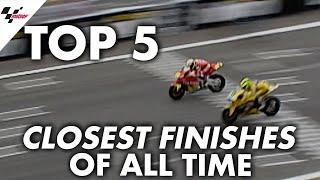 Top 5 closest finishes in MotoGP™️