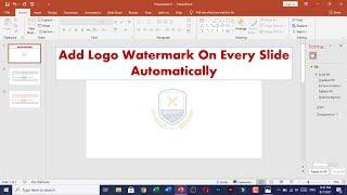 How to add a logo watermark in PowerPoint on all slides  Picture Watermark in PowerPoint