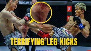 HUGE DAMAGE  ONEs NASTIEST Leg Kicks  Nong-O Rodtang & MORE