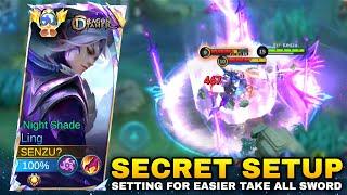 LING FASTHAND - BEST SETUP CONTROL SETTING LING FOR EASIER TAKE ALL SWORD - Ling Mobile Legends