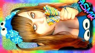 ASMR  Twist Lollipop Licking  Mouth Sounds Eating Crunching Plastic Crumpling Tapping Candy 
