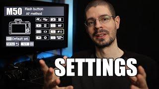 My Canon M50 Camera Settings  Manual Mode Hybrid Photo & Video Setup