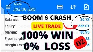 100% NO LOSS BOOM AND CRASH SCALPING STRATEGY. LIVE TRADE. FOR SMALL ACCOUNTS. 02