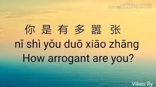 嚣张 Xiāo Zhāng Arrogant Lyrics 歌詞 With Pinyin & English Translation