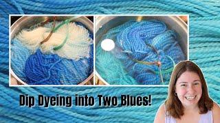 Dyepot Weekly #396 - Dip Dyeing Yarn into Two Different Primary Blue Acid Dyes ProChem Acid Dyes