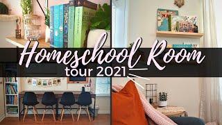 **NEW** HOMESCHOOL ROOM TOUR 2021  See the BEFORE and AFTER and some homeschool supply organization