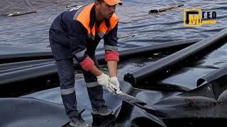 ГЕОмонтаж Монтаж геомембраны на полигоне ТБО Губкинский р-он Белгородская область май 2019