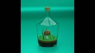 Blender 3D Mushroom In a Bottle