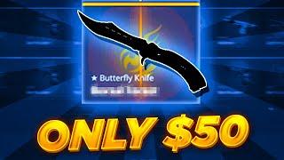 I Unboxed This EXPENSIVE Butterfly Knife For Only $50? - HELLCASE