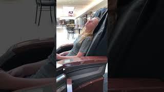 Bailey in the mall massage chair 2019