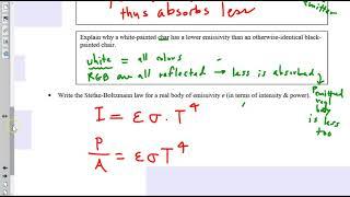 Emissivity Notes IB Physics