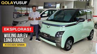 Eksplorasi Wuling Air ev Long Range warna Avocado Green di Dealer Wuling Arista Banjarmasin