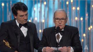 Ennio Morricone winning Best Original Score for The Hateful Eight