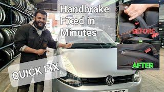 how to adjust Handbrake on VW Polo mk5 #easyfix 4K