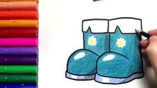 How to Draw Boots - Simple Drawings