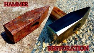 Old Rusty HAMMER Restoration With a Beautiful Shiny Design - RESTORATION VIDEO