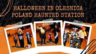 Halloween 4K  in Olesnica Poland  from Haunted station to Market Square
