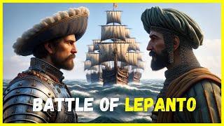 The battle of Lepanto 1571 when Ottoman forces clashed with Christians