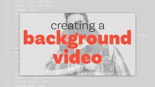How to create a background video  HTML & CSS tutorial