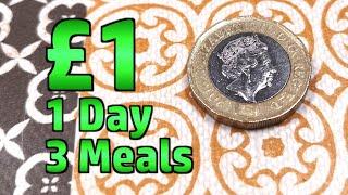 1 Day 1 Pound 3 Meals - Limited Budget Food Challenge