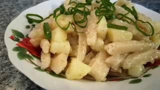 ГАЛУШКИ С КАРТОШКОЙ.БЮДЖЕТНЫЙ ОБЕД ЗА 30 МИН.Kartoffeln mit Nudeln.Potatoes with pasta