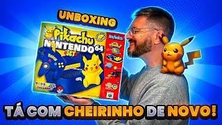 Unboxing de um Nintendo 64 Pikachu edição especial Toyr Us