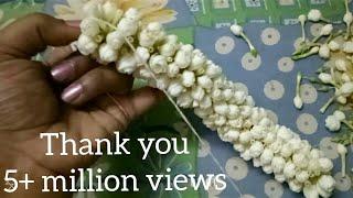 How to string Nandiavattam flower garland???