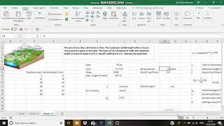 Peak discharge using rational method  Hydrology