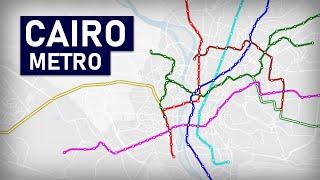 Evolution of the Cairo Metro 1987-2024 animation