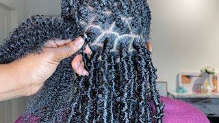 STEP-by -STEP VERY DETAILED BUTTERFLY LOCS TUTORIAL  THUMB METHOD  Using spring twist hair