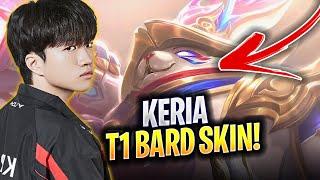 KERIA PLAYS WITH NEW T1 BARD WORLDS SKIN - T1 Keria Plays Bard SUPPORT vs Neeko  Season 2024