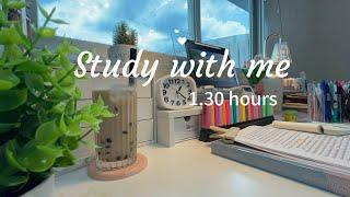 STUDY WITH ME 1.30 hours with music