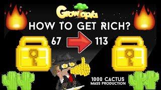 Growtopia How to get rich with 67 wls Mass producing 1000 Cactus MASS #51