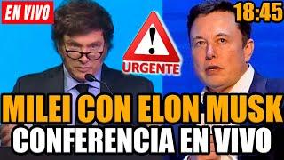 URGENTE MILEI EN VIVO CON ELON MUSK EN CONFERENCIA